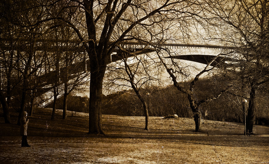 Old Lady and Bridge