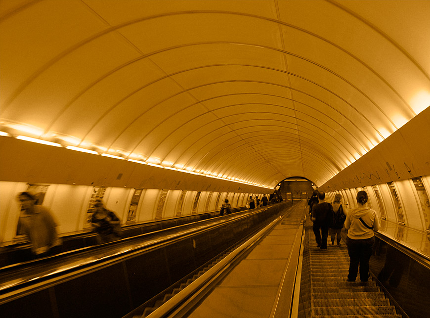 A Trip To Prague - Subway Escalator