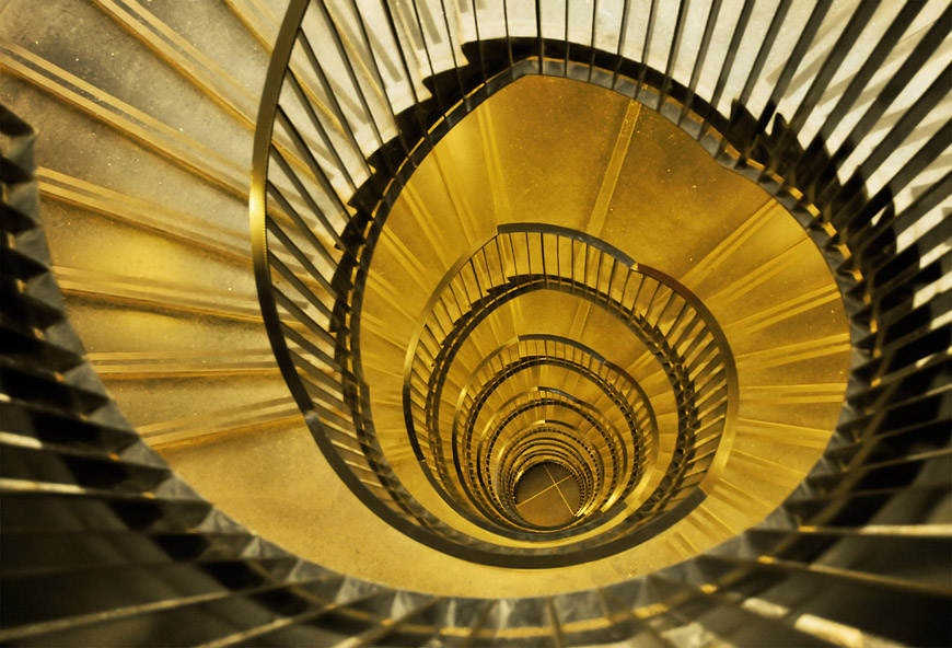 Going down the stairs and down...and down