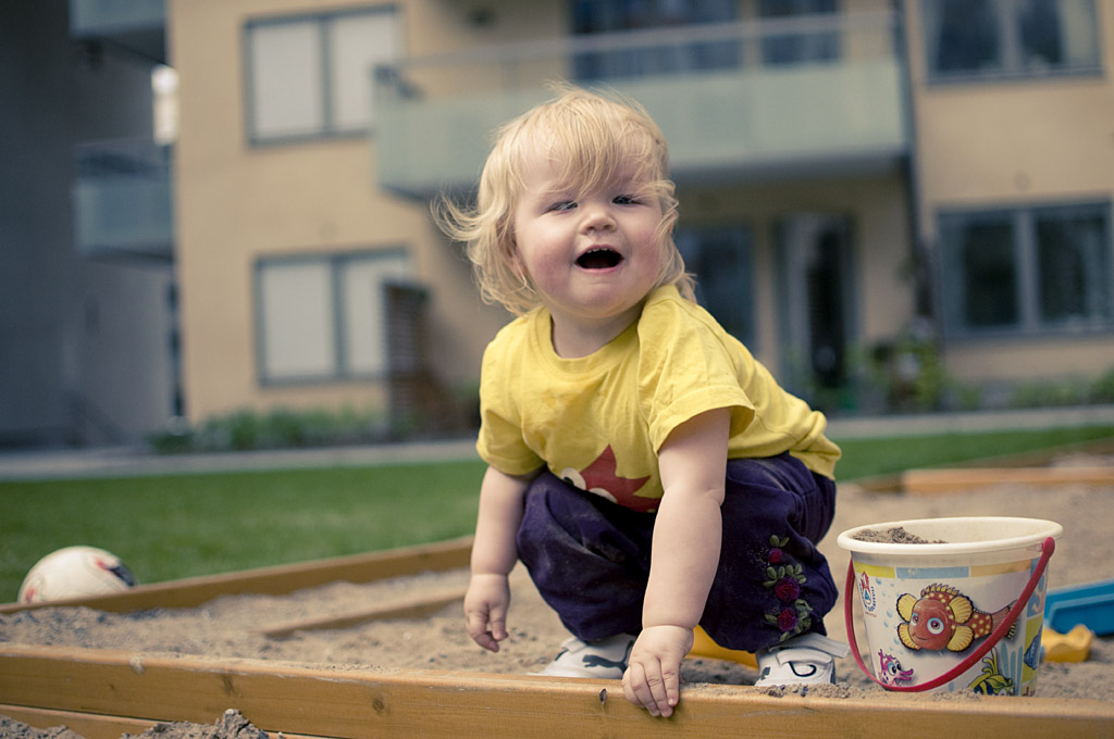 In the sand box